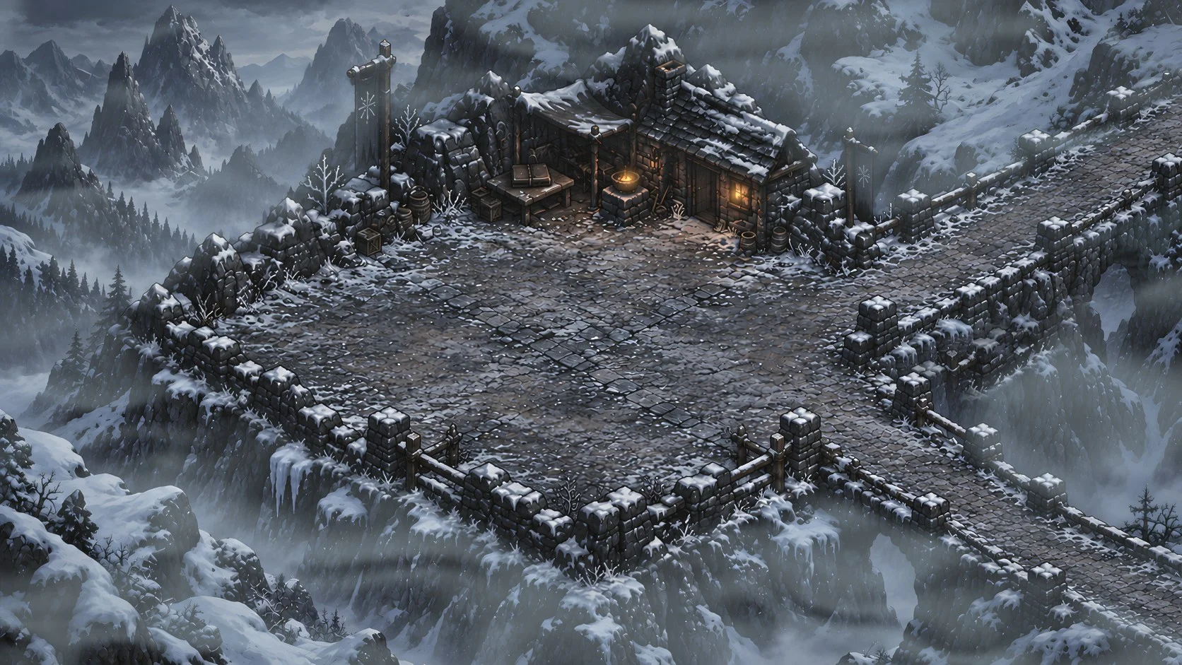 Vue en jeu : Les terres du Givre
